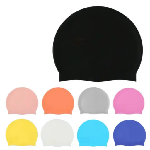 Non-Slip Elastic Swimming Silocone Caps for Adults & Kids
